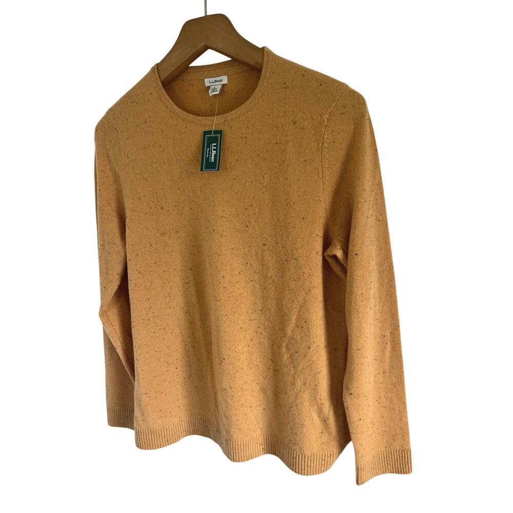L.L. Bean Cashmere Yellow Gold Sweater Gorpcore Minimalist Quiet Luxury Heritage